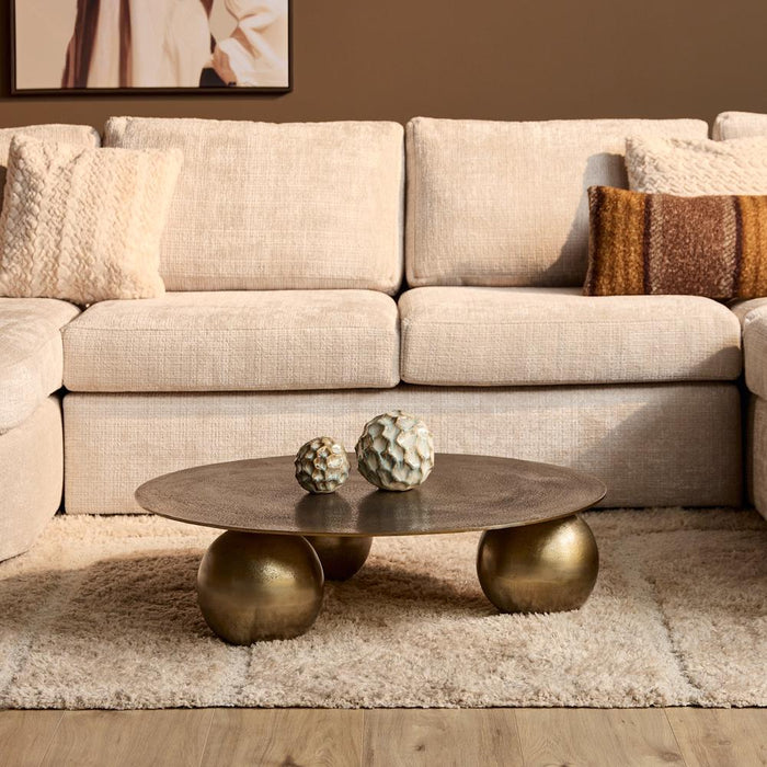 STARFURN Salontafel Ziva Goud 90 cm 90x90x23 cm-Salontafels-Starfurn