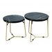 STARFURN Salontafel set Caly Zwart marmer 50-40 cm 45x45x45 cm-Salontafels-Starfurn