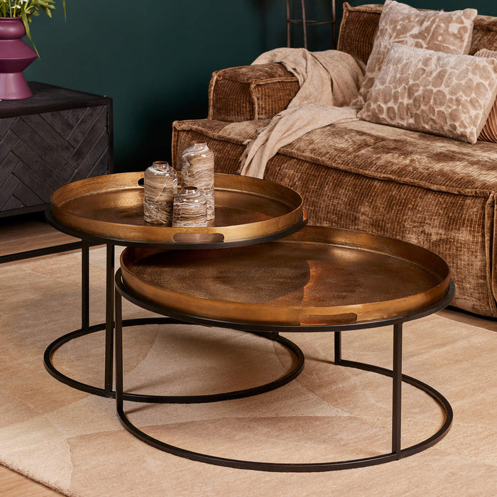 STARFURN Salontafel set Puck 78x78x38 cm-Salontafels-Starfurn