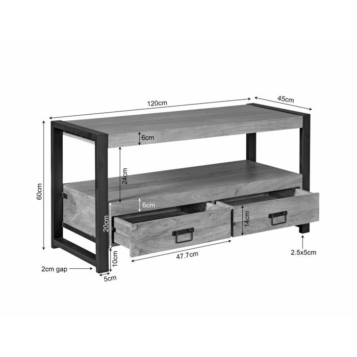 STARFURN TV-meubel Britt Mangohout Naturel 120cm-TV-meubels-Starfurn