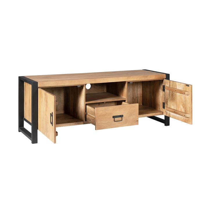 STARFURN TV-meubel Britt Mangohout Naturel 150cm Deuren Lade-TV-meubels-Starfurn
