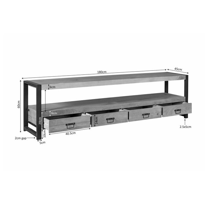 STARFURN TV-meubel Britt Mangohout Naturel 180cm-TV-meubels-Starfurn