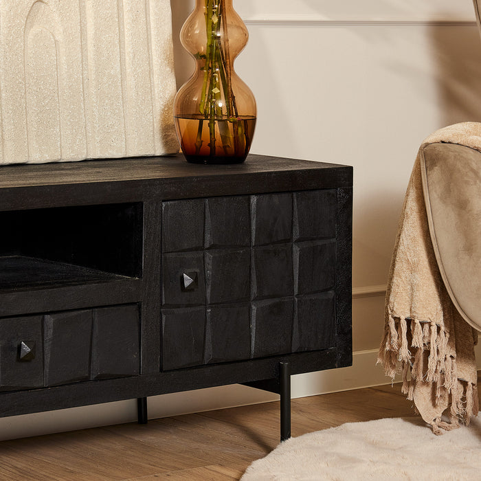 STARFURN TV-meubel Tv meubel Brandy Zwart 150 cm 150x40x55 cm-TV-meubels-Starfurn