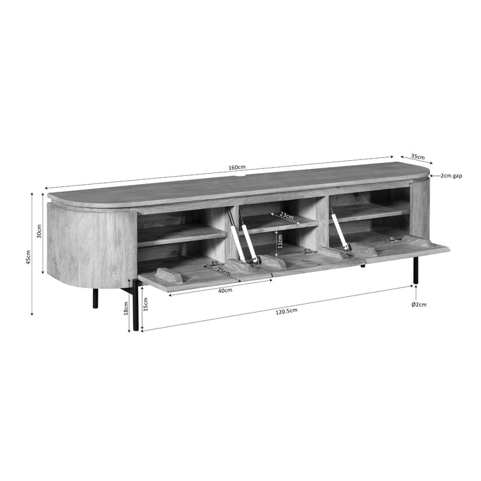 STARFURN TV-meubel Tv meubel Excellent Taupe 160 cm 160x30x35 cm