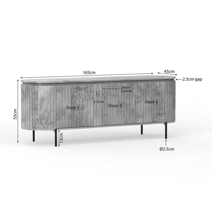 STARFURN TV-meubel Tv meubel Solana 165 cm Naturel 165x45x55 cm-TV-meubels-Starfurn