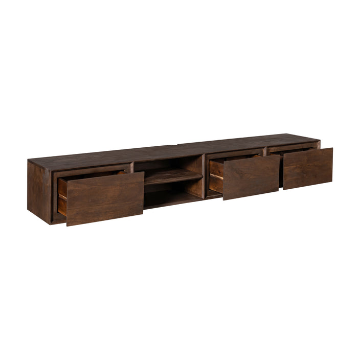 STARFURN TV-meubel Zwevend tv meubel Ambiance Bruin 200 cm 200x30x35 cm