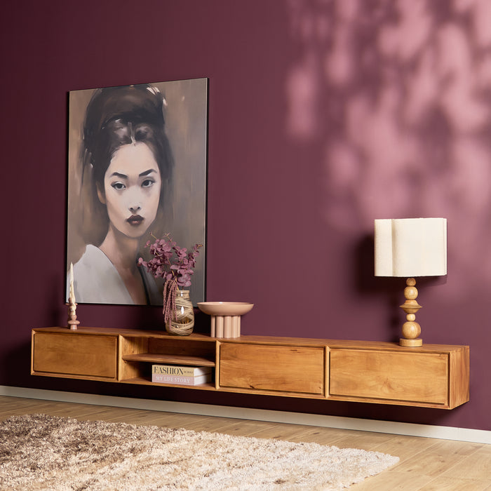 STARFURN TV-meubel Zwevend tv meubel Ambiance Naturel 120 cm 120x30x35 cm