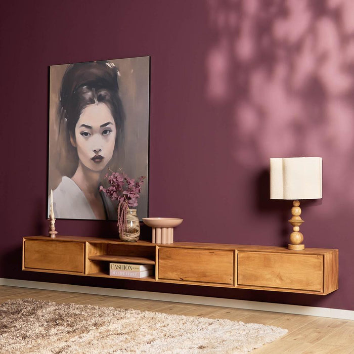 STARFURN TV-meubel Zwevend tv meubel Ambiance Naturel 280 cm 280x30x35 cm-TV-meubels-Starfurn