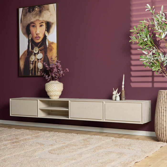STARFURN TV-meubel Zwevend tv meubel Ambiance Zand 280 cm 280x30x35 cm