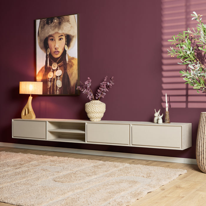 STARFURN TV-meubel Zwevend tv meubel Ambiance Zand 280 cm 280x30x35 cm