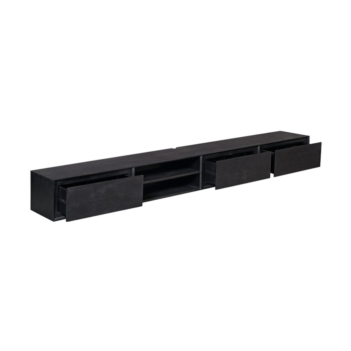 STARFURN TV-meubel Zwevend tv meubel Ambiance Zwart 280 cm 280x30x35 cm