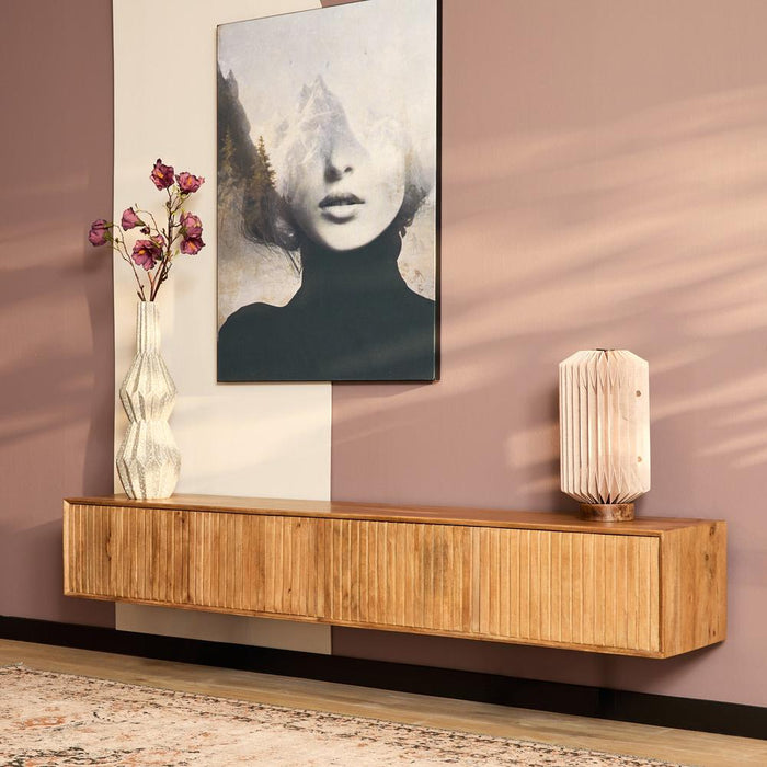 STARFURN TV-meubel Zwevend tv meubel Madison Naturel 200 cm 200x35x30 cm-TV-meubels-Starfurn