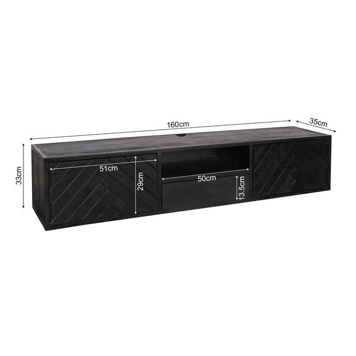 Floating TV cabinet New York - 160 cm