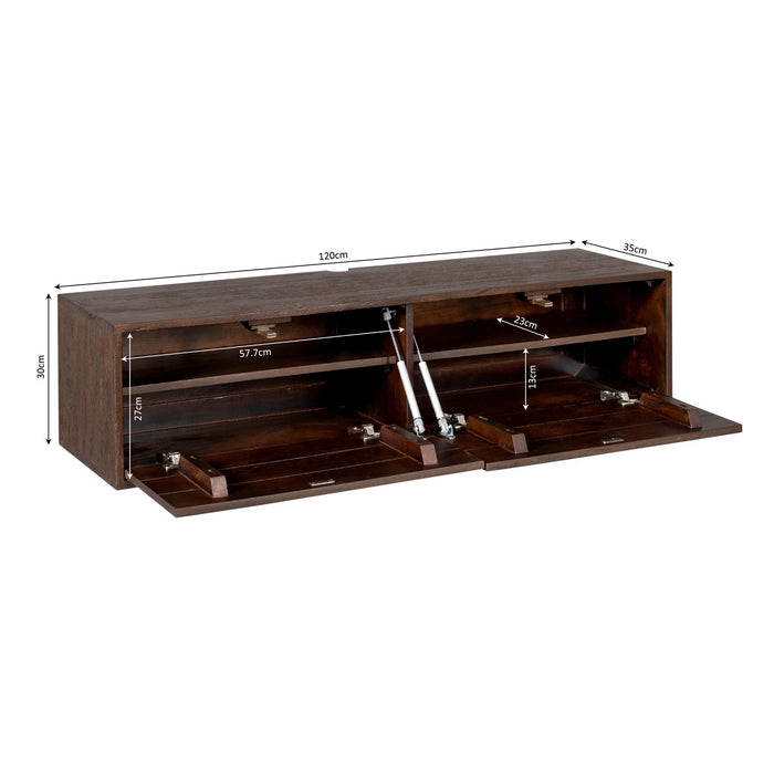 STARFURN TV-meubel Zwevend tv meubel Vision Bruin 120 cm 120x30x35 cm-TV-meubels-Starfurn