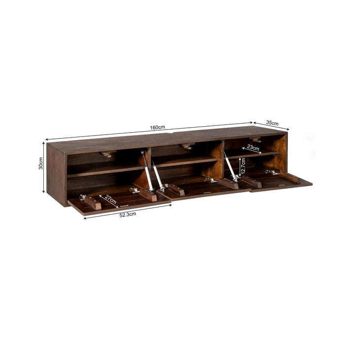 Schwebendes TV-Möbel Vision Braun - 160 cm