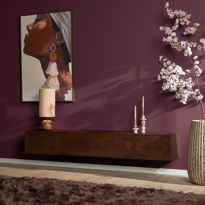STARFURN TV-meubel Zwevend tv meubel Vision Bruin 200 cm 200x30x35 cm-TV-meubels-Starfurn