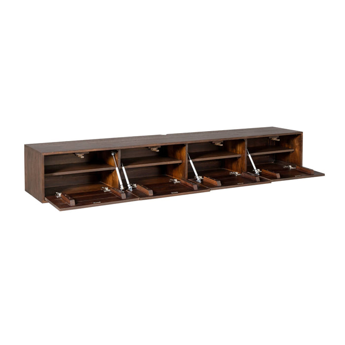 Schwebende TV-Möbel Vision Braun – 240 cm