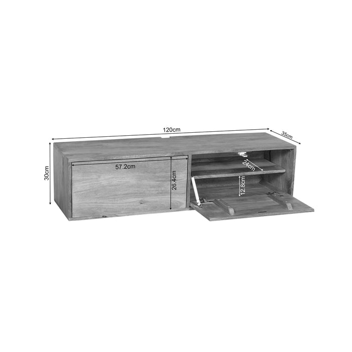 STARFURN TV-meubel Zwevend tv meubel Vision Licht mango 120 cm-TV-meubels-Starfurn