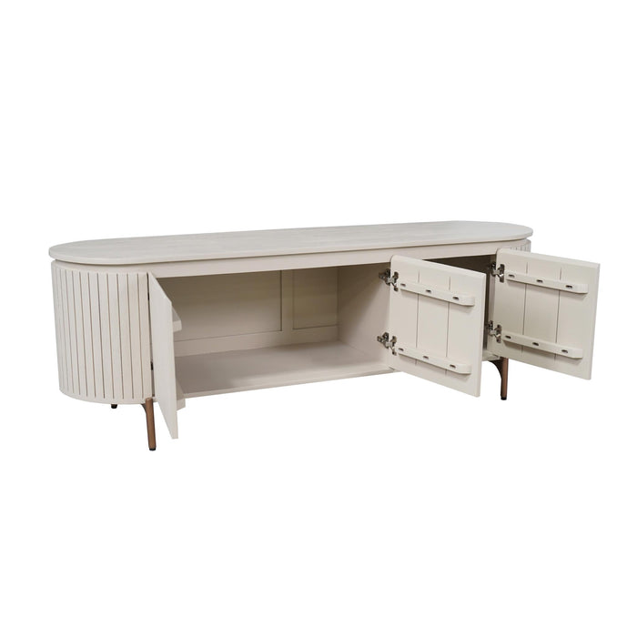 STARFURN Tv meubel Solana Zand Mangohout 165 cm-TV-meubels-Starfurn