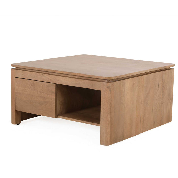 STARFURN Vierkante Salontafel Dallas Naturel Mangohout 80 cm-Salontafels-Starfurn