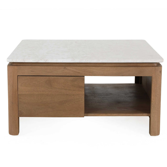 STARFURN Vierkante Salontafel Dallas Naturel Mangohout 80 cm-Salontafels-Starfurn
