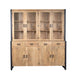STARFURN Vitrinekast Britt XXL Mangohout Naturel 200cm-Vitrinekasten-Starfurn