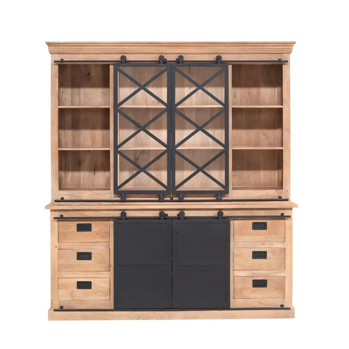 STARFURN Vitrinekast Fresno XXL 200 cm 200x45x220 cm-Vitrinekasten-Starfurn