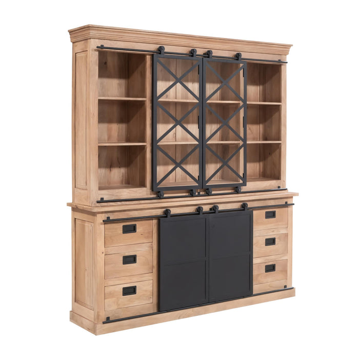STARFURN Vitrinekast Fresno XXL 200 cm 200x45x220 cm-Vitrinekasten-Starfurn