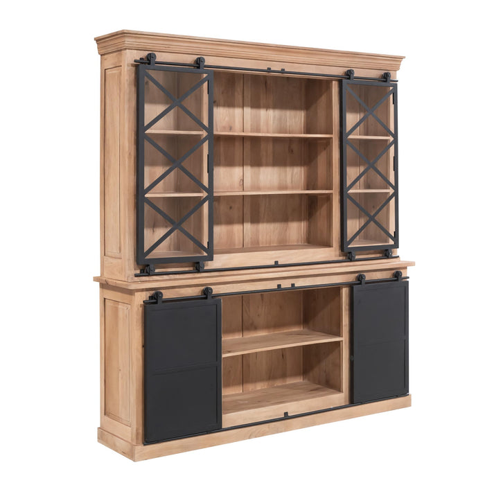 STARFURN Vitrinekast Fresno XXL 200 cm 200x45x220 cm-Vitrinekasten-Starfurn