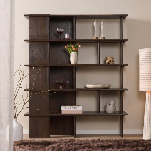 STARFURN Wandkast Lina Mangohout Bruin 150 cm-Boekenkasten-Starfurn