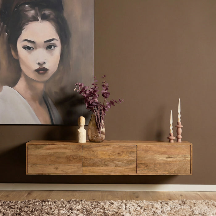 STARFURN Zwevend tv meubel Vision Licht mango | 160 cm-TV-meubels-Starfurn