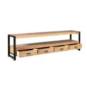 TV-meubel Britt Mangohout Naturel 180cm-TV-meubels-Starfurn