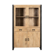 Vitrinekast Britt Mangohout Naturel 115cm-Vitrinekasten-Starfurn