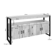 Dressoir Britt Mangohout Naturel 175cm-Dressoirs-Starfurn