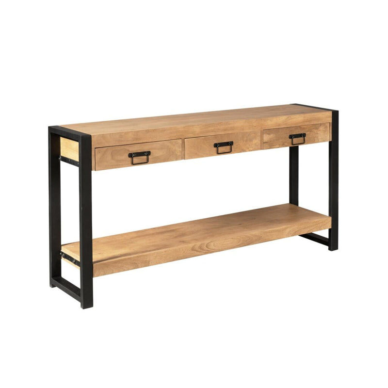 Consoletafel Britt Mangohout Naturel 150cm-Consoletafels-Starfurn