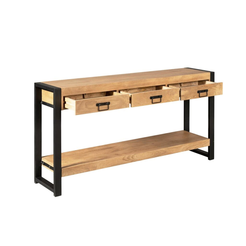 Consoletafel Britt Mangohout Naturel 150cm-Consoletafels-Starfurn