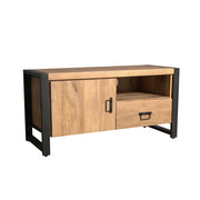TV-meubel Britt Mangohout Naturel 110cm Deur Open Vak-TV-meubels-Starfurn