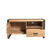 TV-meubel Britt Mangohout Naturel 110cm Deur Open Vak-TV-meubels-Starfurn