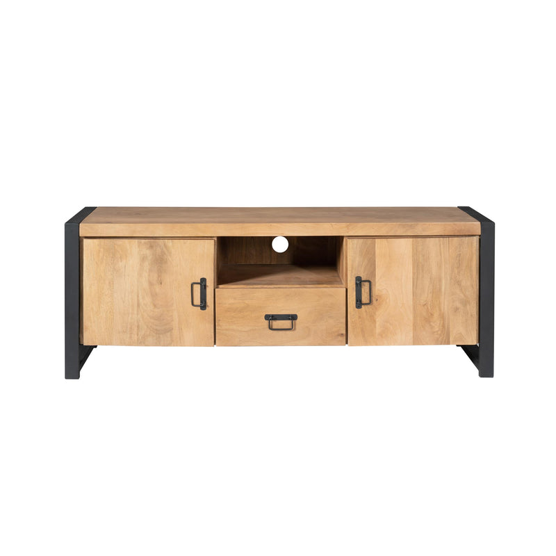 TV-meubel Britt Mangohout Naturel 150cm Deuren Lade-TV-meubels-Starfurn