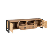 TV-meubel Britt Mangohout Naturel 200cm Deuren Lade-TV-meubels-Starfurn