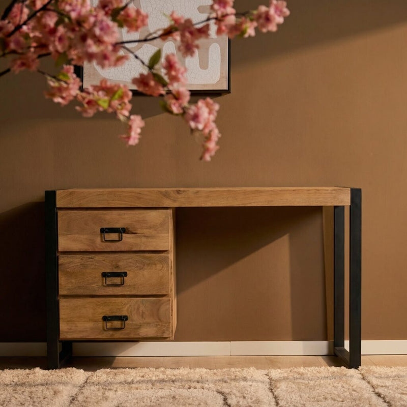 Bureau Britt Mangohout Naturel 145cm-Bureaus-Starfurn