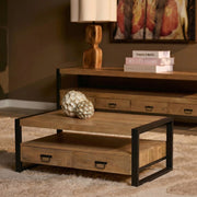 Salontafel Britt Mangohout Naturel 120x60 Vier Lades-Salontafels-Starfurn