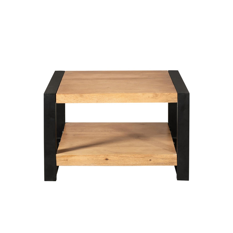 Salontafel Britt Mangohout Naturel 80x80 Onderblad-Salontafels-Starfurn