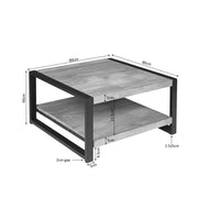 Salontafel Britt Mangohout Naturel 80x80 Onderblad-Salontafels-Starfurn