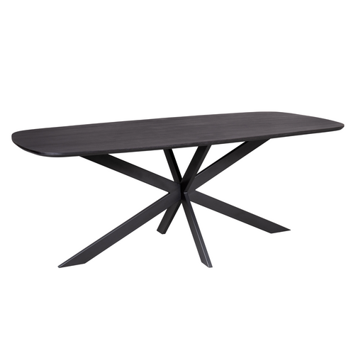 Eettafel Elegance Zwart Deens ovaal 200x100 cm-Eettafels-Starfurn