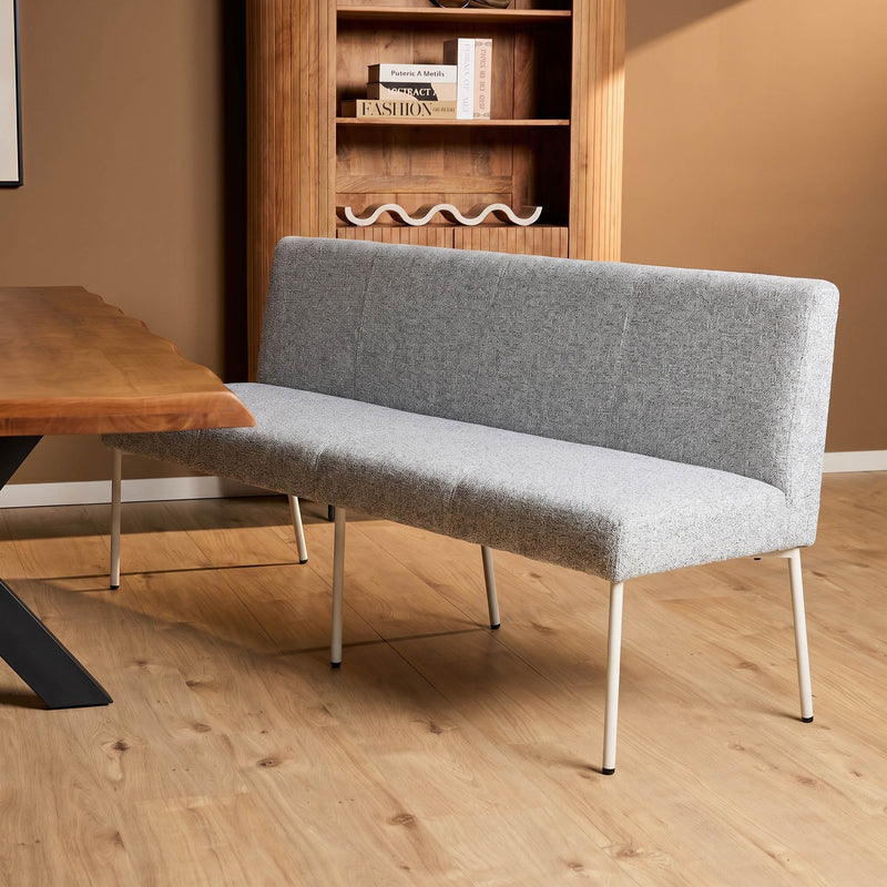 Eetkamerbank Riff 200 cm element Beige 200x69x87 cm-Eetkamerbanken-Starfurn