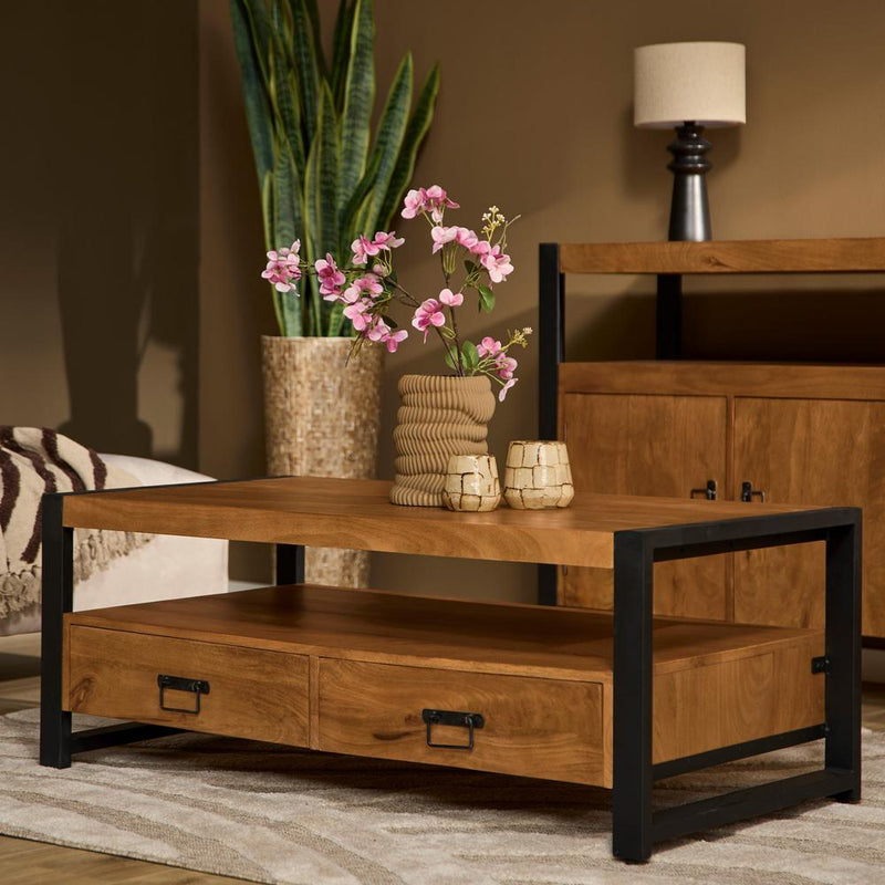 Salontafel 2de kans Starfurn Salontafel Boaz met 4 lades | 120 cm-Salontafels-Starfurn