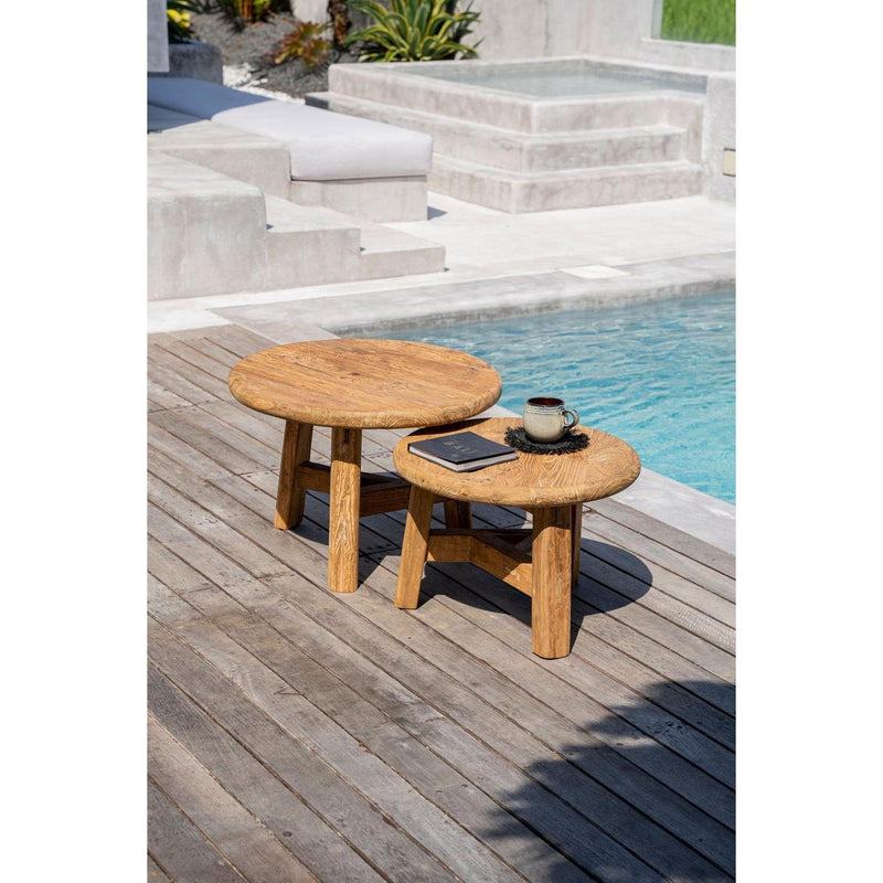 Salontafel 2de kans massief Teak Fusuma Salontafel M 60 cm-Salontafels-Bazar Bizar