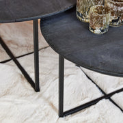 Salontafel Arlington Set van 2 Zwart 70x70x40 cm-Salontafels-Starfurn