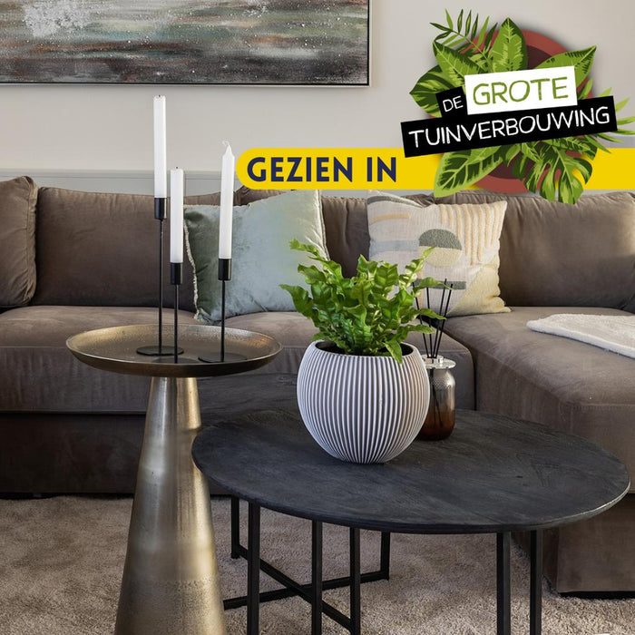 Salontafel Arlington Set van 2 Zwart 70x70x40 cm-Salontafels-Starfurn